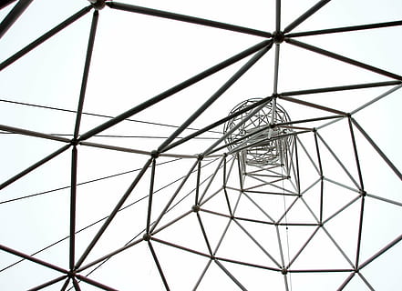 scaffold, frame, tv tower, reception, braid, metal, spider webs HD wallpaper