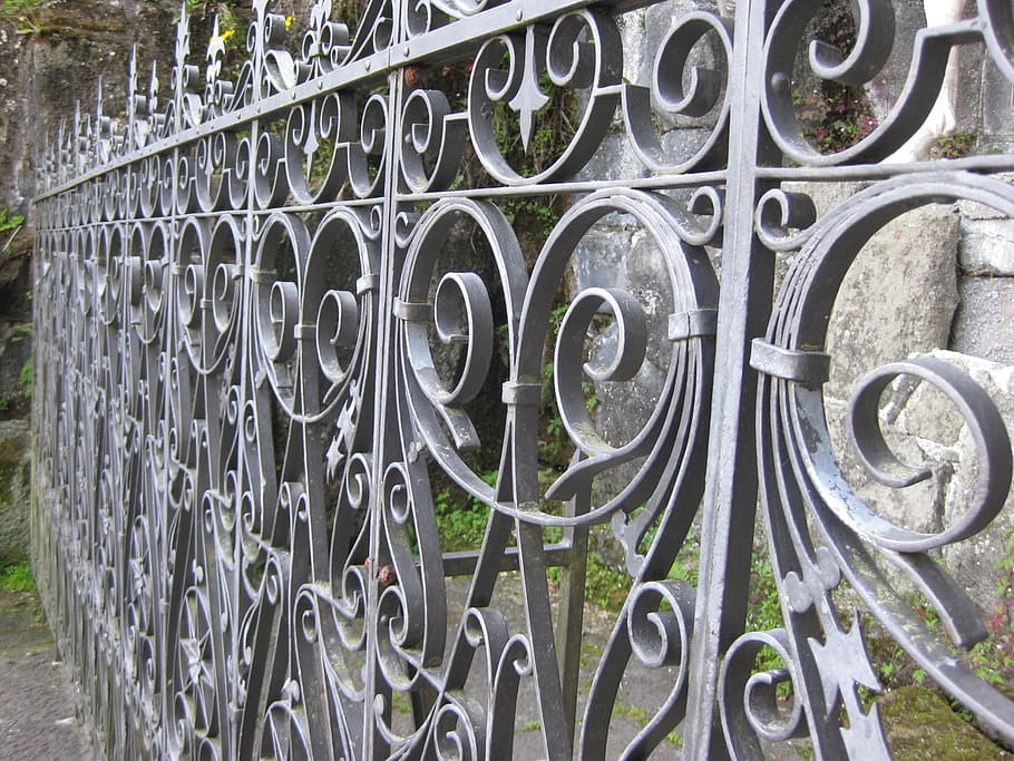 Wrought Iron, Fence, schmie­de­ei­sern, nostalgia, blacksmithing, HD wallpaper