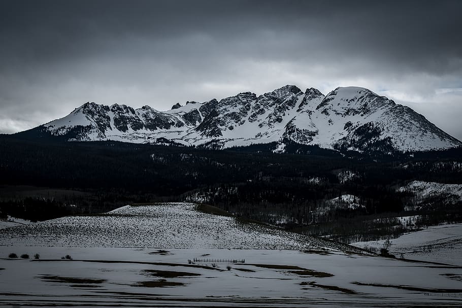 landscape photography of snowy mountain, snowy mountain peak HD wallpaper