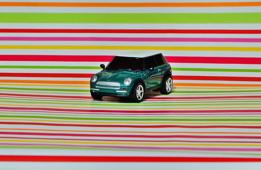mini cooper, auto, model, vehicle, green, indoors, toy car HD wallpaper