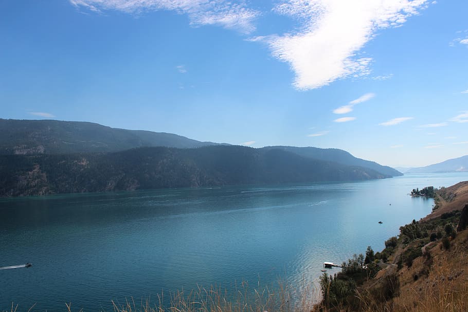 canada, lake, mountain, sky, canadian, travel, scenic, nature HD wallpaper