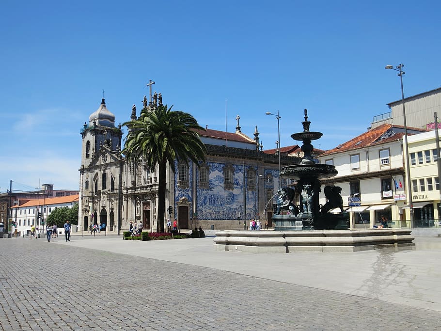 porto, plaza, portugal, city, urban, architecture, built structure, HD wallpaper