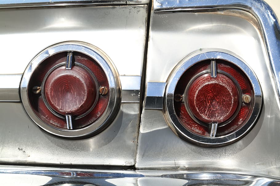 car, tail light, indicators, chevrolet impala, trunk, old, dusty HD wallpaper
