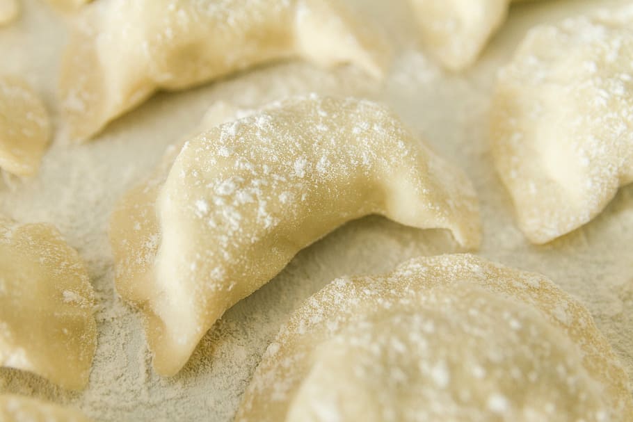 dumplings, raw, uncooked, flour, food, eat, delicious, kitchen HD wallpaper