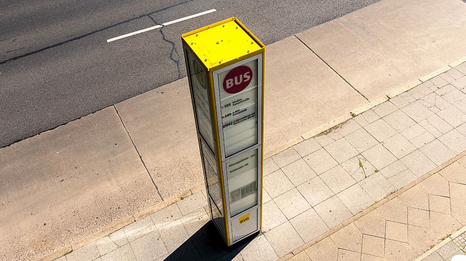 white payphone near road, stop, bus stop, wait, public personennahverkehr, HD wallpaper