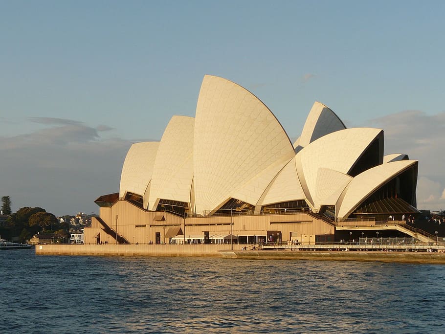 sydney, opera, shell, architecture, australia, water, building exterior HD wallpaper