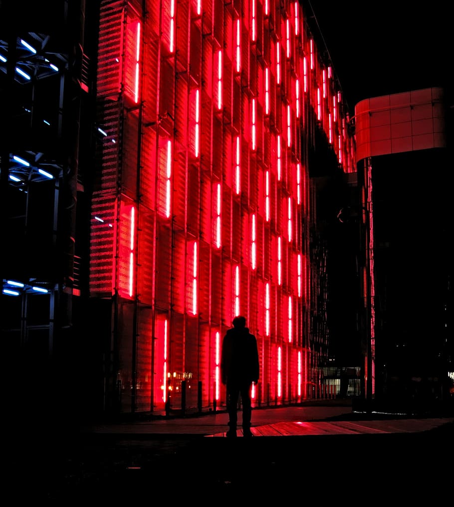 Night, Light, Light, Red, Red, Light, Expo, light expo, illuminated HD wallpaper