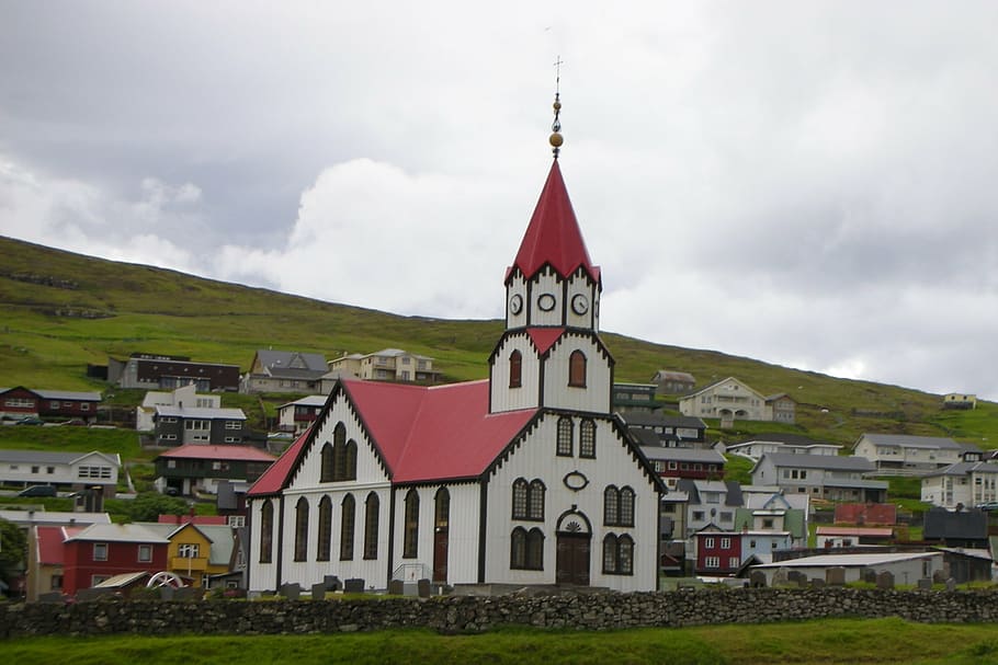 church, faroe, architecture, christianity, religion, europe HD wallpaper