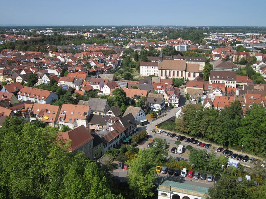 speyer, cathedral, view, st magdalena, panorama, city, buildings HD wallpaper