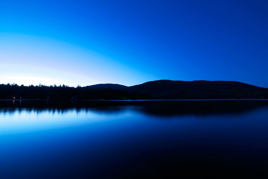 blue, lake, water, tranquility, sky, tranquil scene, scenics - nature HD wallpaper