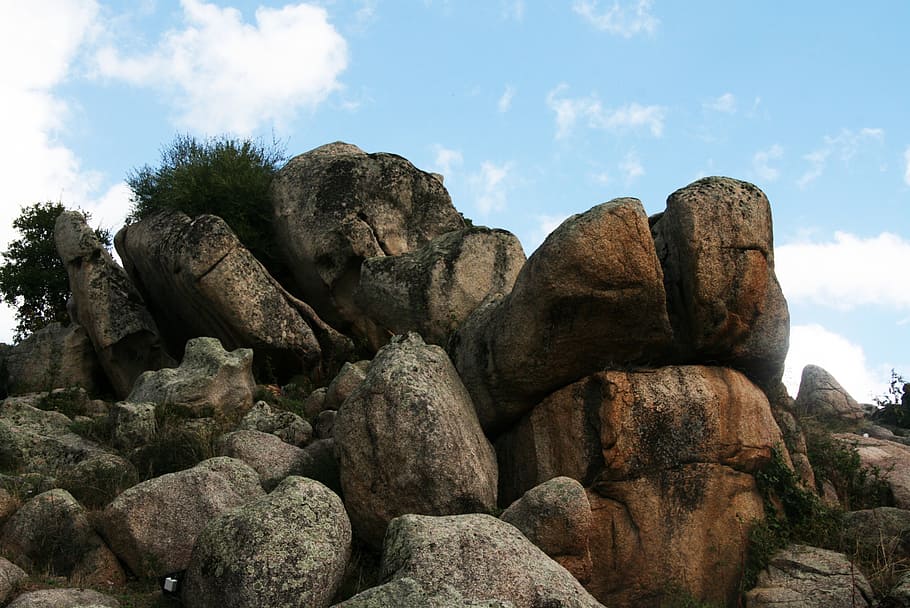 corsican, pierre, rock, roche, landscape, nature, sky, hiking HD wallpaper