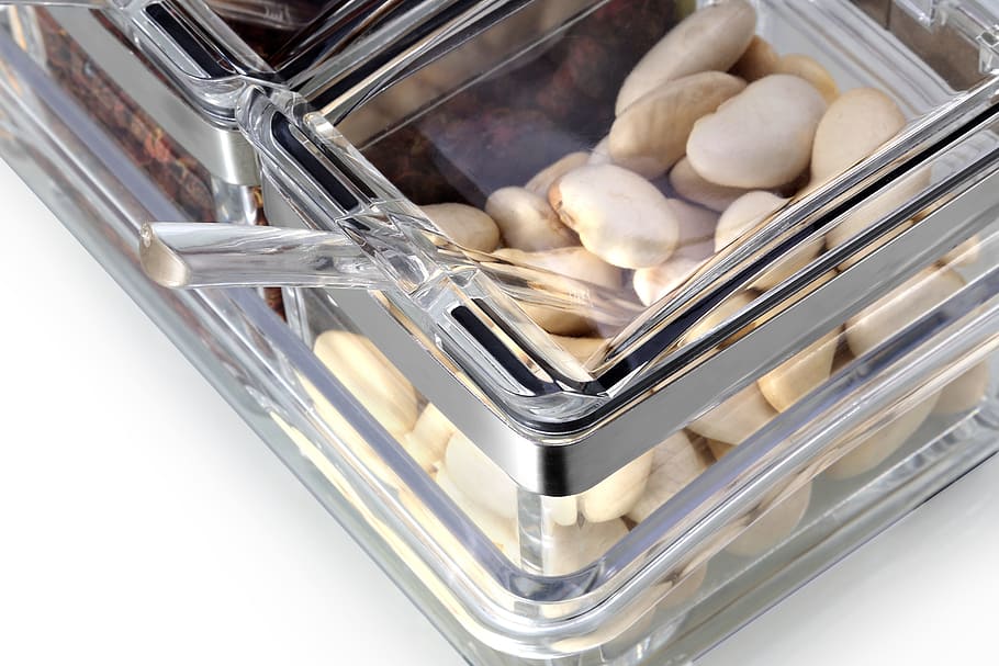 box, seasoning, beans, plastic box, transparent box, products HD wallpaper