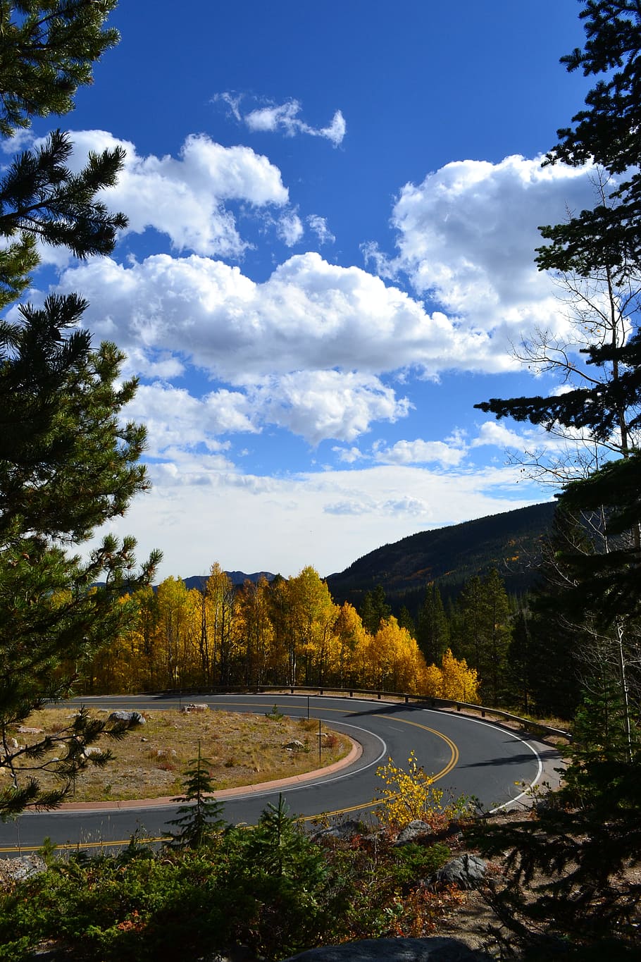 road, landscape, nature, sky, blue sky, countryside, daylight HD wallpaper