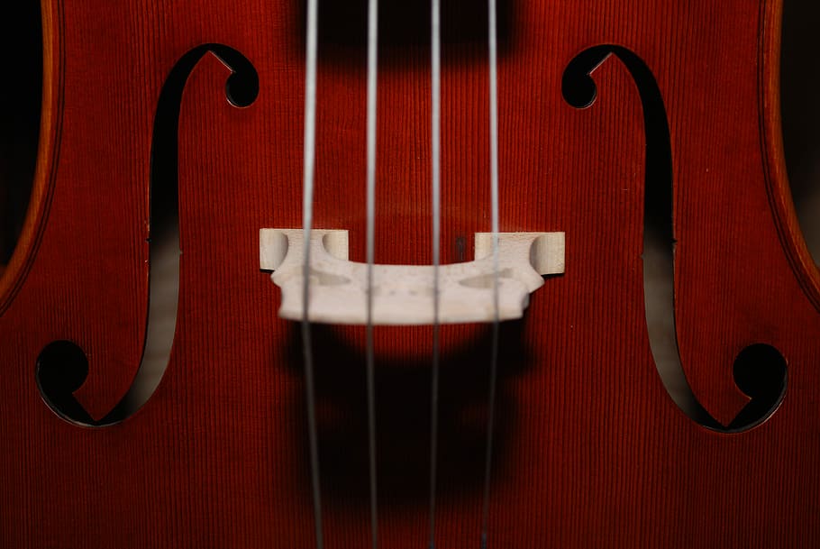 Face the Music, Pt. I, macro photography of f-hole guitar, orchestra, HD wallpaper