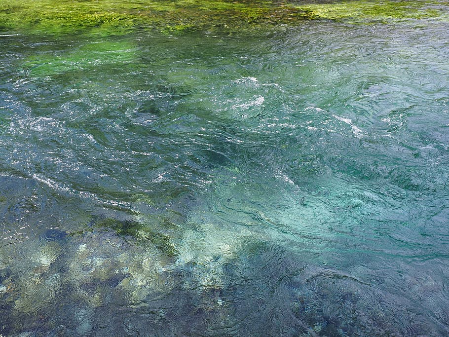 time lapse photo of body of water, bach, clear, strudel, stream HD wallpaper