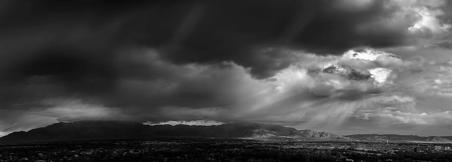 mountain, storm, panorama, landscape, outdoor, weather, cloud HD wallpaper
