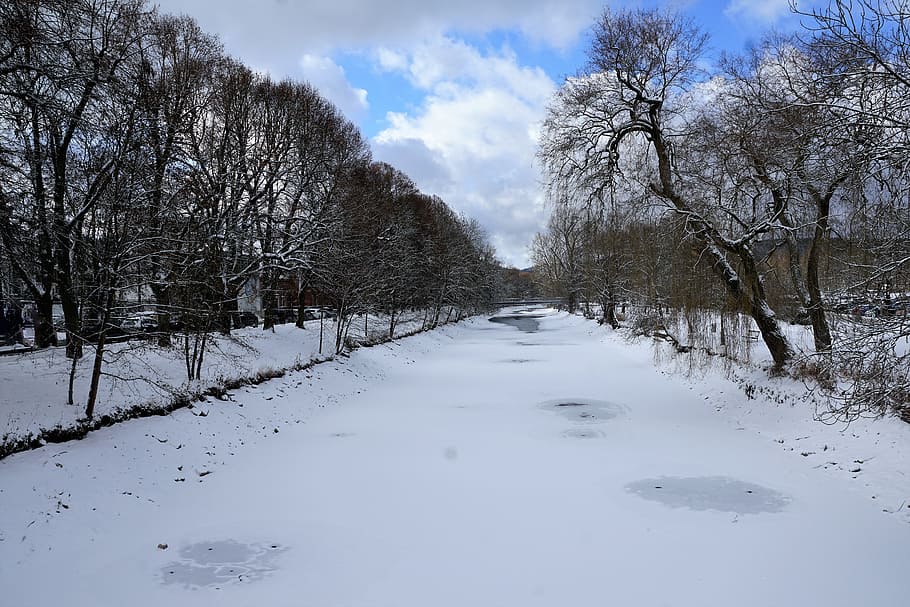 Tuttlingen, Danube, Park, River, Germany, water, waters, white HD wallpaper