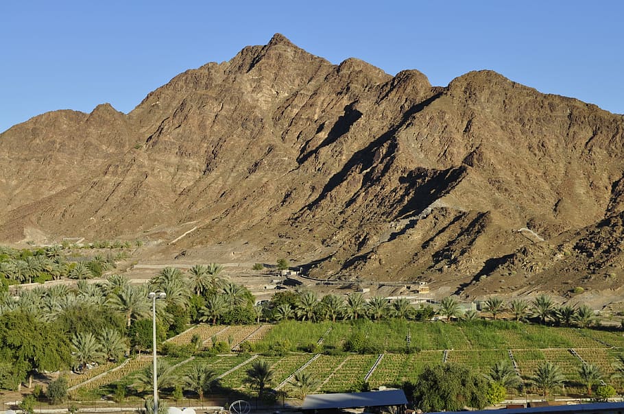 mountain, rock, landscape, stone, peak, fujairah, united arab emirates HD wallpaper