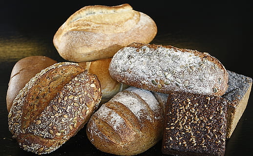 bread, food, healthy, dark, bake, baking, breakfast, cereal, close-up HD wallpaper