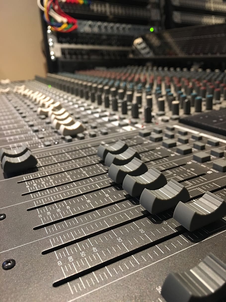Hd Wallpaper Music Mixing Desk Faders Studio Sound Recording