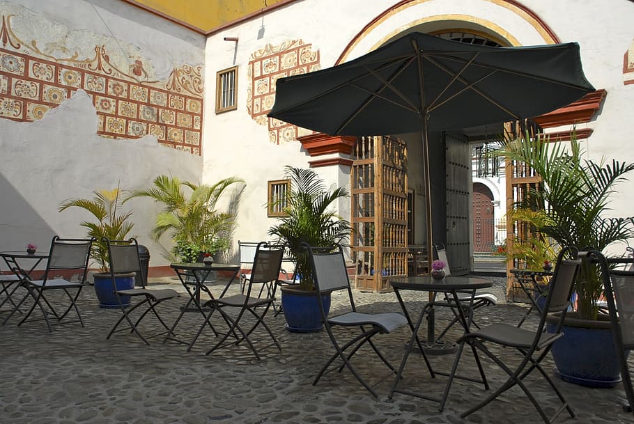 patio, colonial, afternoon, coffee, bar, trujillo, peru, restaurant