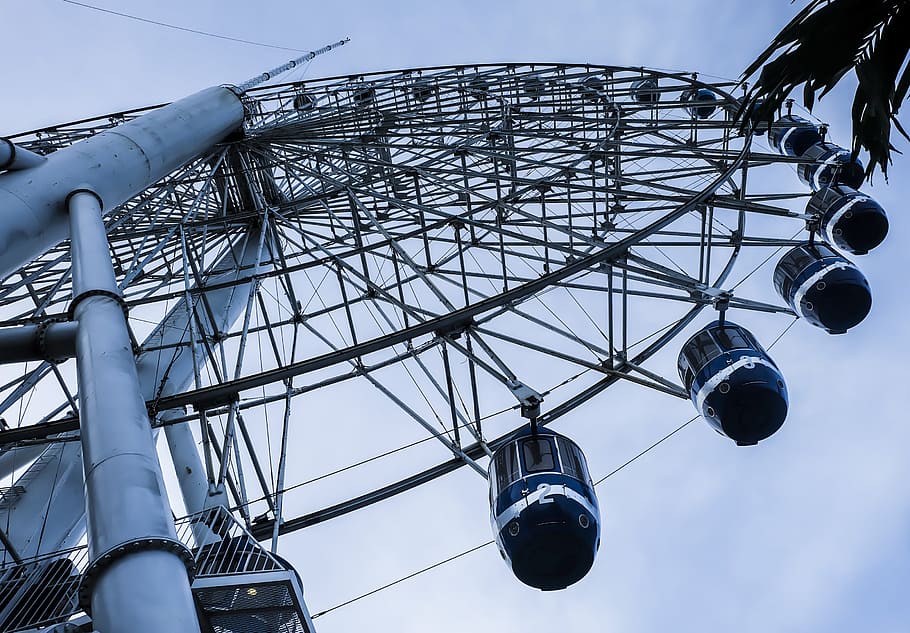 rides, sky, fun, adventure, amusement, outdoor, activity, ferris wheel HD wallpaper