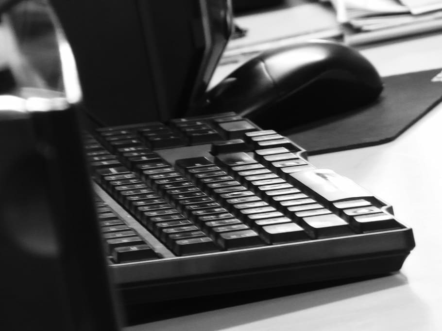 closeup photo of computer keyboard and mouise, nobody, mouse HD wallpaper