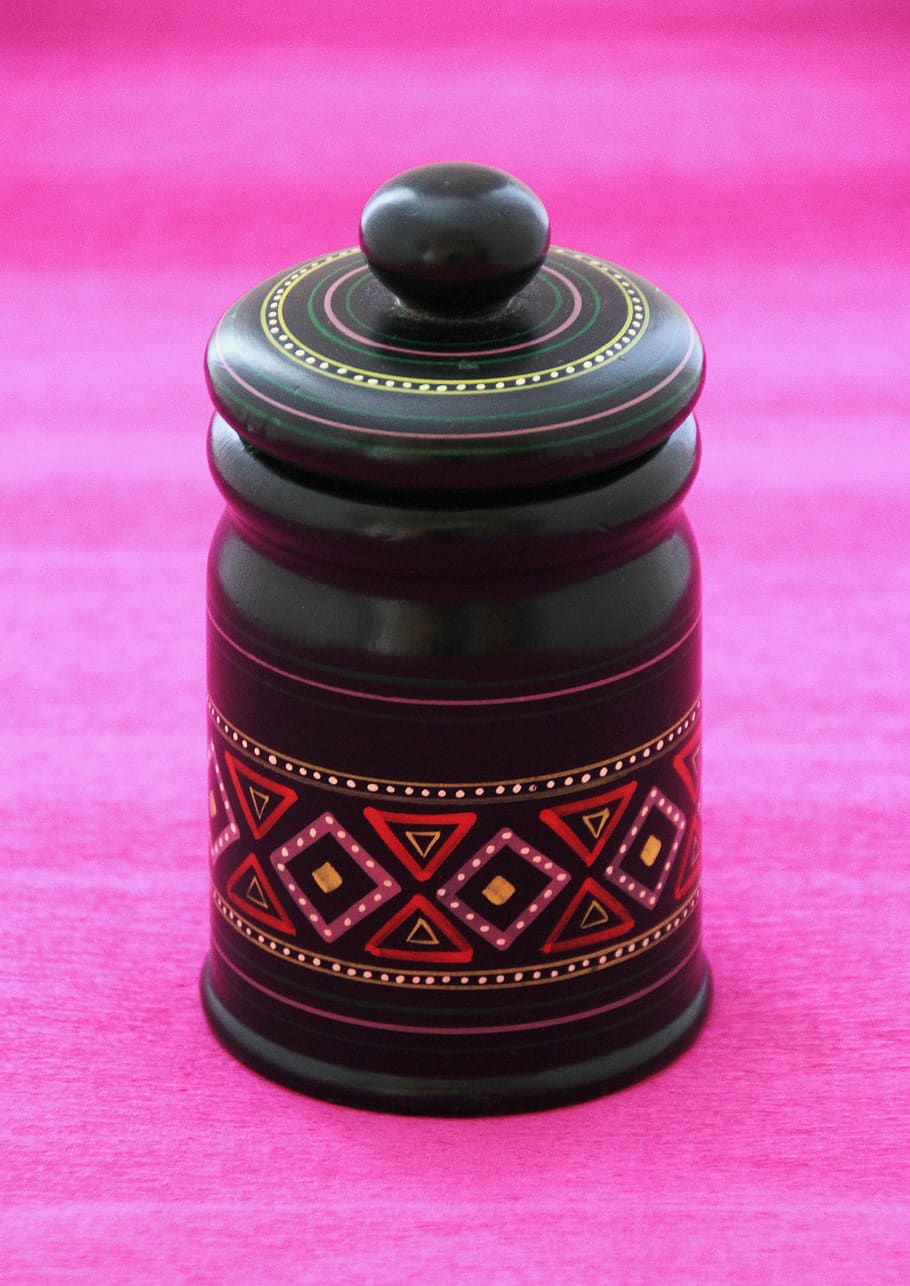 pot, container, crafts, decoration, indoors, close-up, pink color HD wallpaper