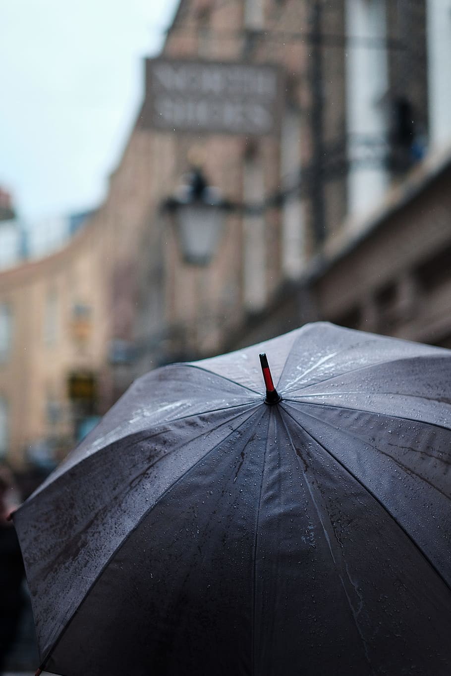 rain, water, drops, umbrella, building, building exterior, architecture HD wallpaper