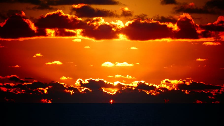 caribbean, sun, mood, sunset, nature, sky, beauty in nature HD wallpaper