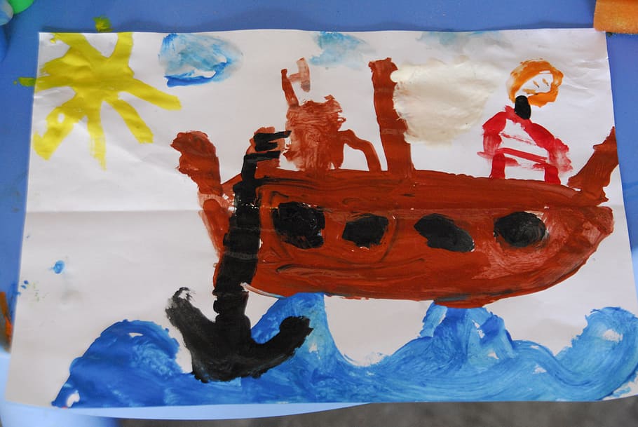 kid, drawing, cant, color, it forms a, sky, cloud - sky, representation HD wallpaper