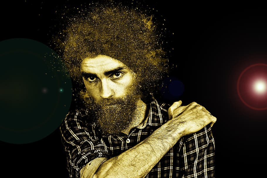Man, Portrait, Face, Human, Person, look, head, cap, bart, beard HD wallpaper