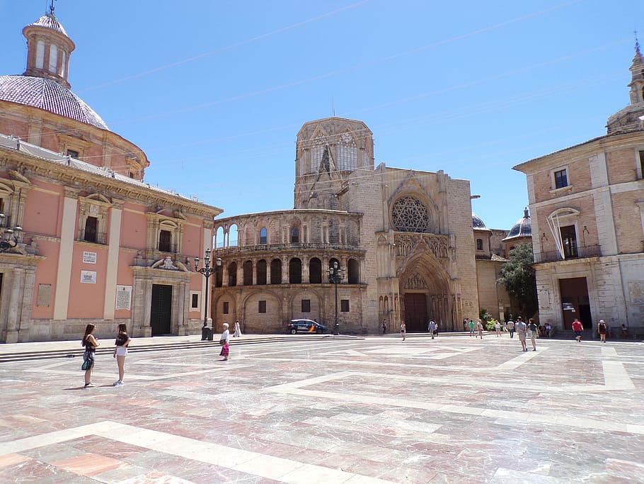 Spain, Value, Piazza, Cathedral, architecture, building exterior HD wallpaper