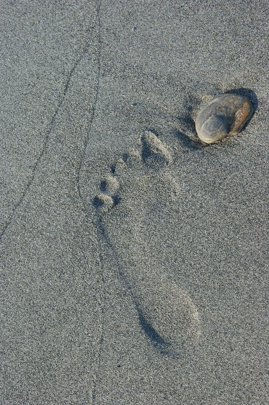 footprint, sand, direction, land, high angle view, beach, no people HD wallpaper