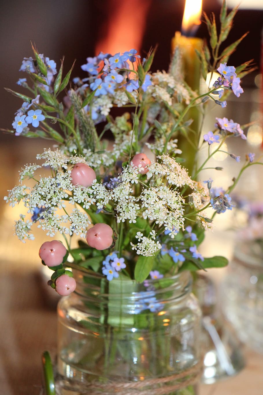 plant, deco, close, bouquet, decoration, vase, flower, table HD wallpaper