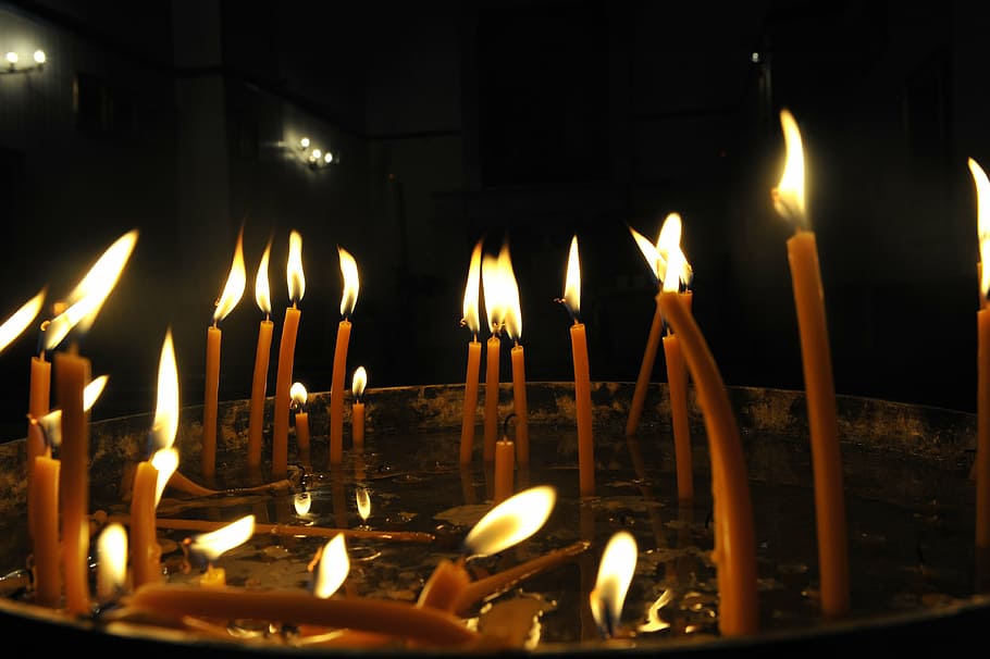 candles, wax, flame, candlelight, fire, burning, fire - natural phenomenon HD wallpaper