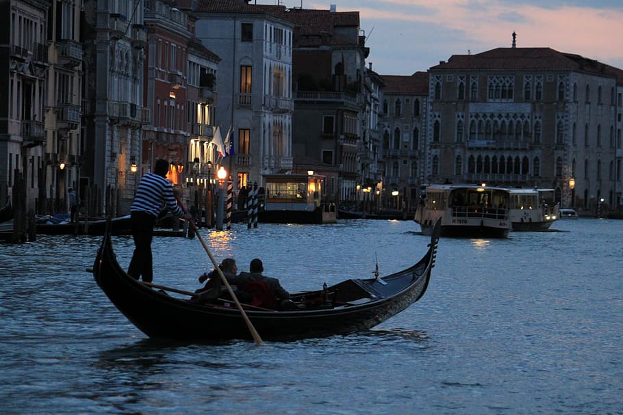 venice, boot, bark, nautical vessel, mode of transportation HD wallpaper