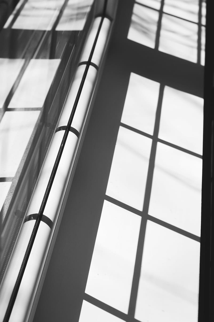 shadow, wall, window, bw, architecture, glass - Material, modern HD wallpaper