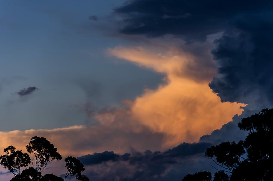 Sky, Cloud, Sunset, Golden, grey, australia, silhouette, cloud - sky HD wallpaper