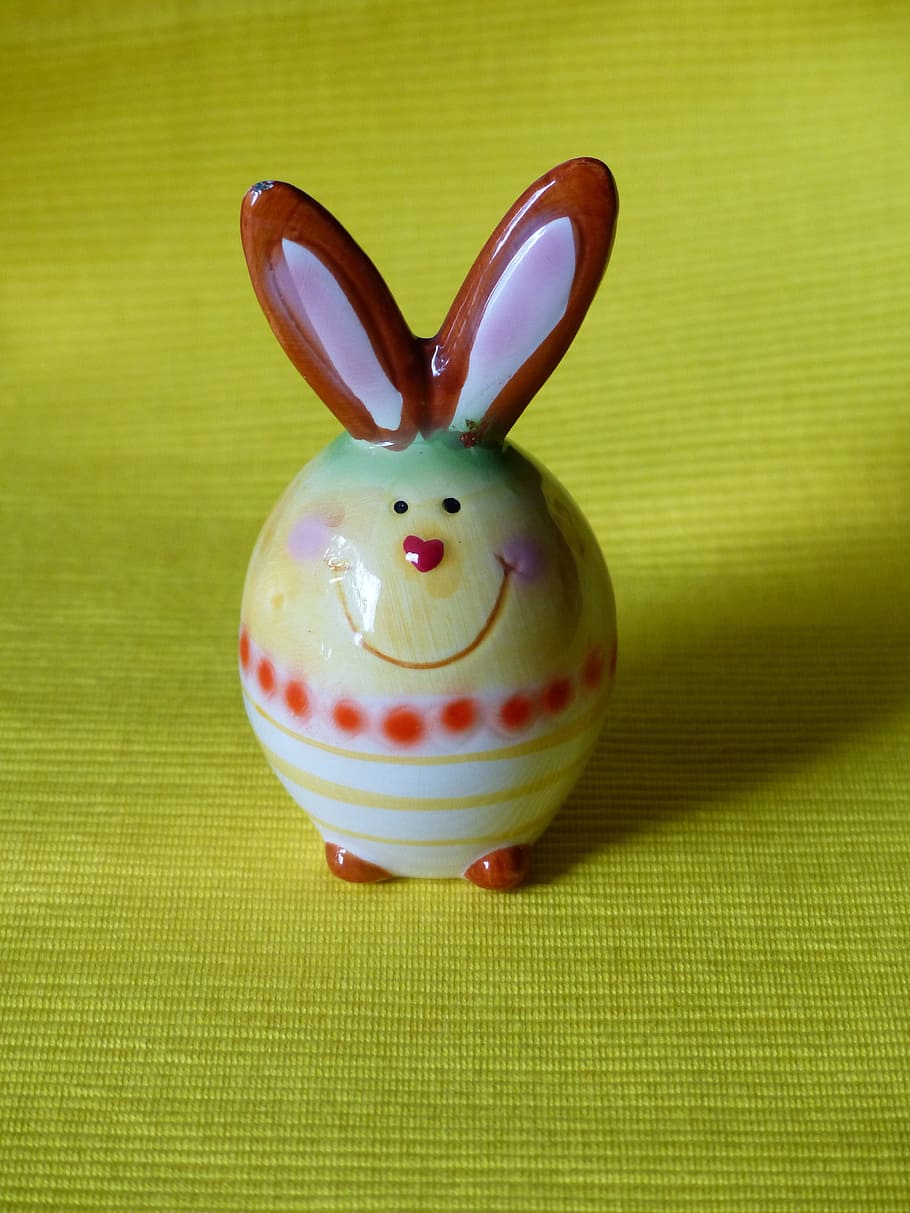 Hare, Easter Bunny, Figure, Porcelain, sound, colorful, painted HD wallpaper