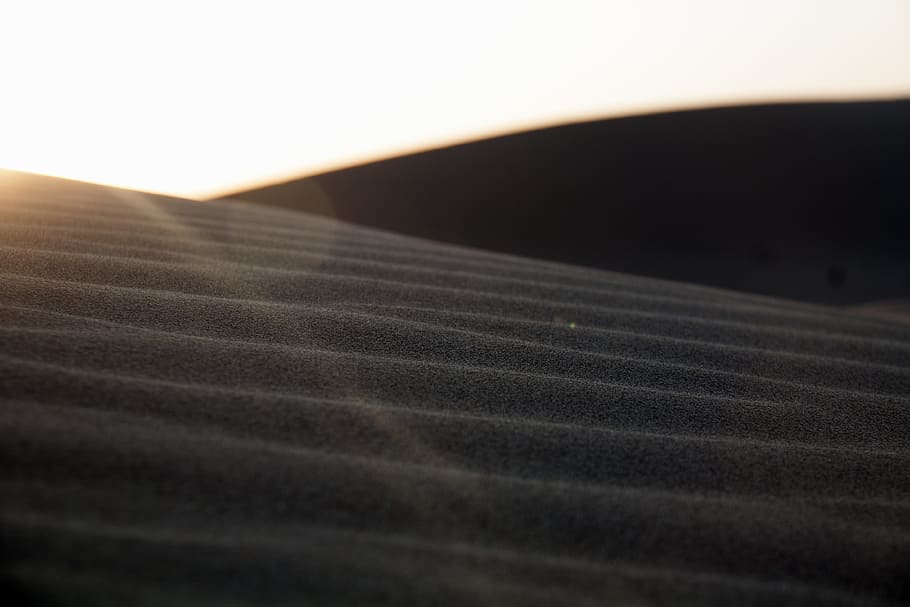 untitled, desert, ISFAHAN, sand, ripple, light, texture, close-up HD wallpaper