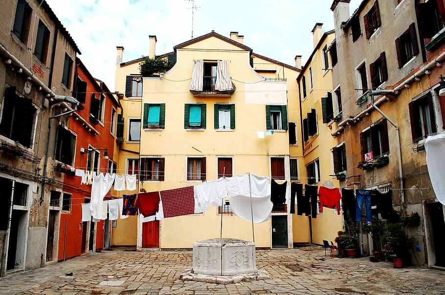 Venice, Laundry, campiello, architecture, building exterior HD wallpaper