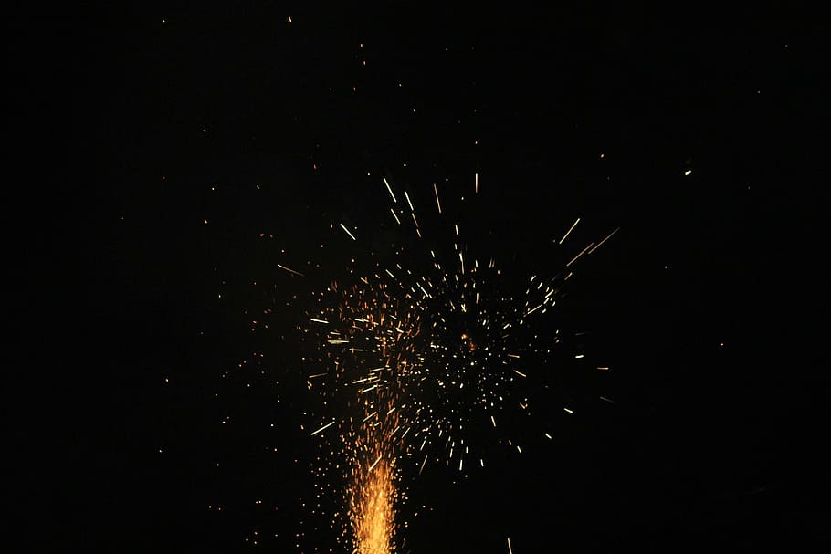 fireworks, pop stuff, light effect, to pop, explosion, rain of fire HD wallpaper