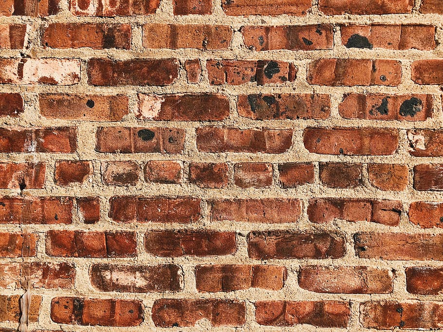 brown concrete brick wall, old, red, building, full frame, backgrounds HD wallpaper