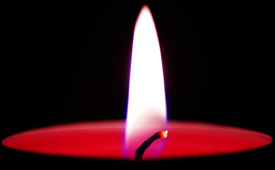 Flame in Candle, abstract, art, blur, bright, burn, burning, burnt HD wallpaper