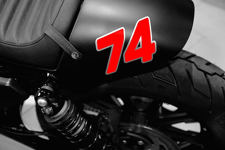 motorcycle, red, number, transportation, mode of transportation HD wallpaper