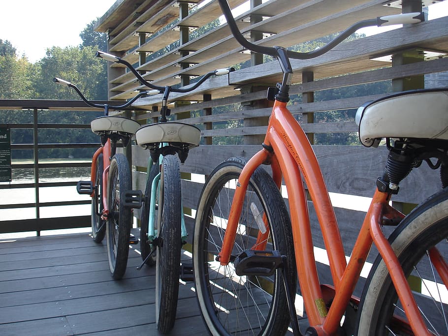 Bicycles, Parked, three, central park, new york, nyc, transportation HD wallpaper
