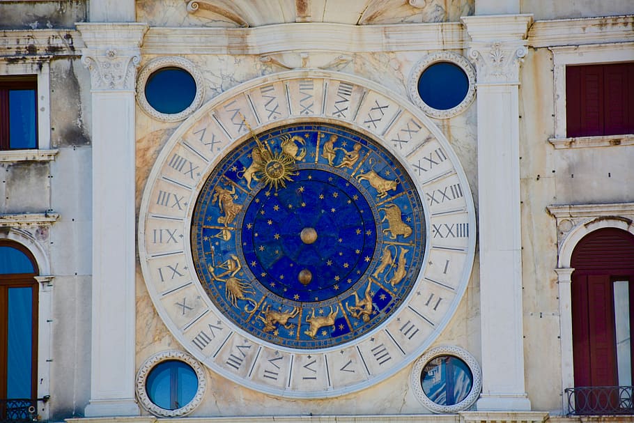 Zodiac Signs, Zodiac Map, wall, pattern, design, blue, horoscope HD wallpaper