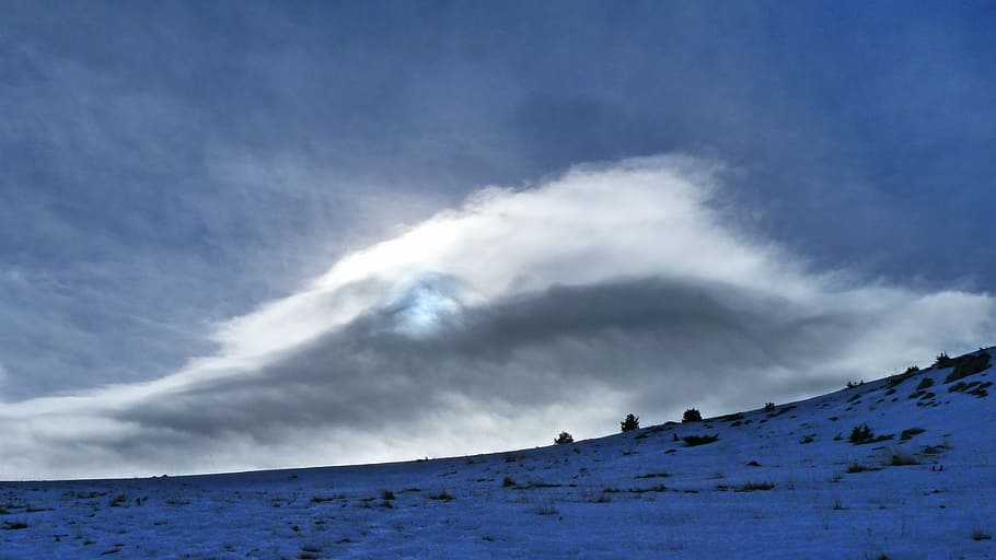 Cloud, Landscapes, Nature, Sky, Winter, contrast, clouds, light and shade HD wallpaper