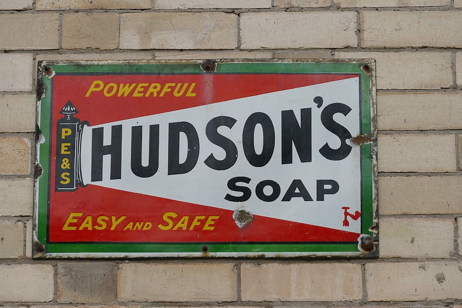 Vintage, Soap, Sign, Hygiene, Wall, advert, advertise, metal, HD wallpaper